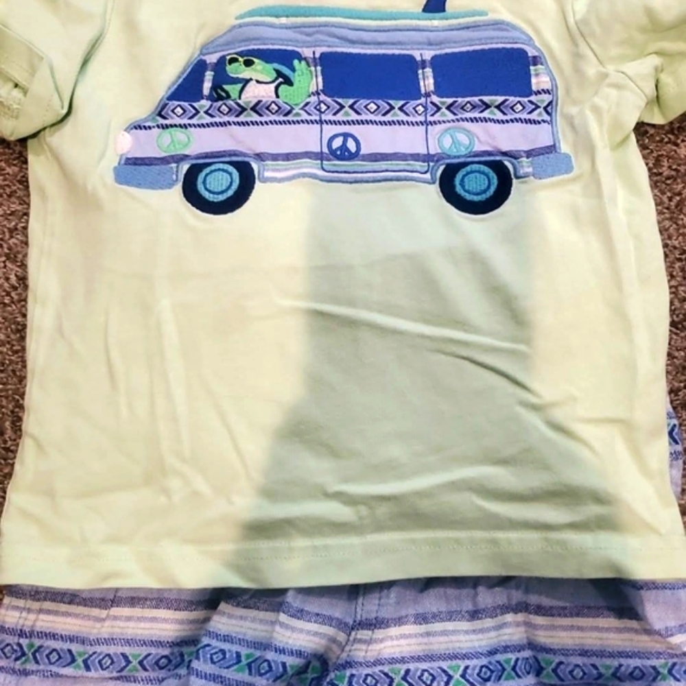 Gymboree Green and Blue Kids Matching Set